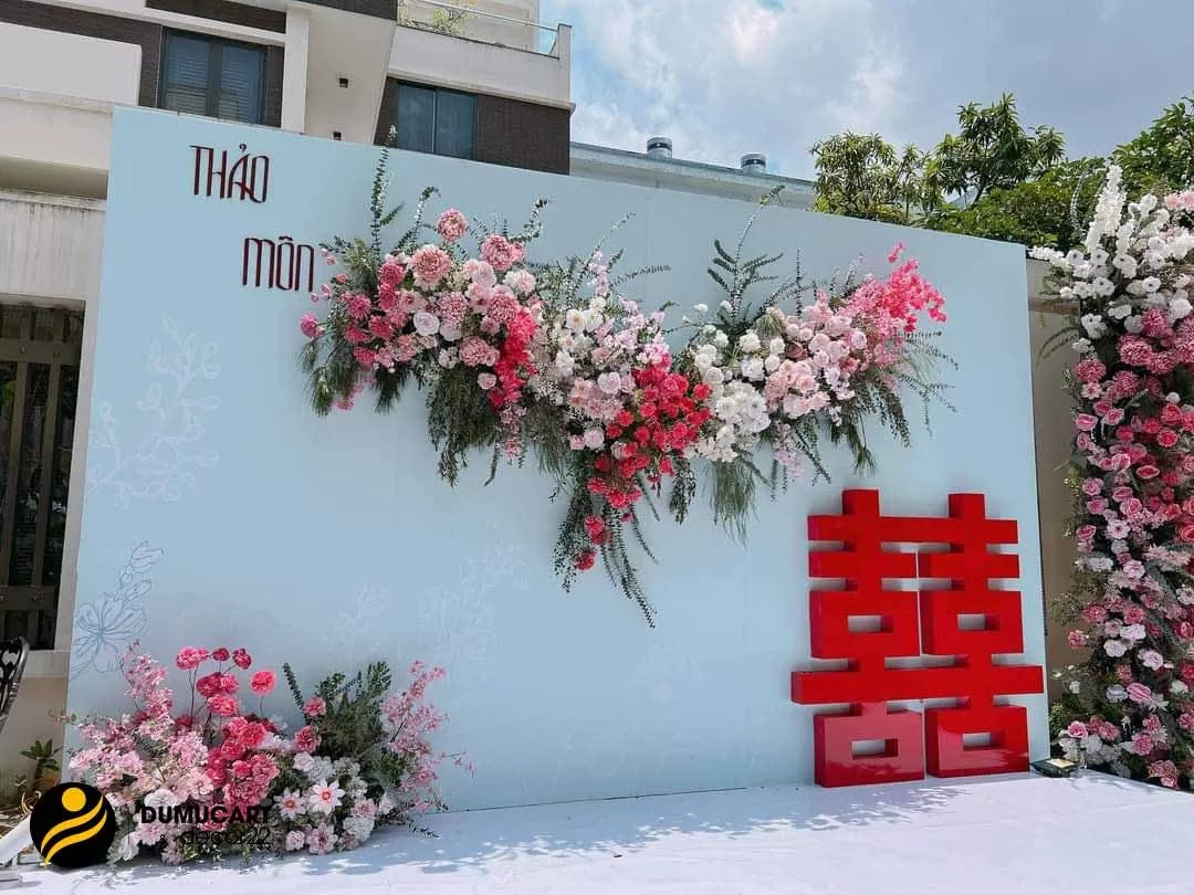 in backdrop đám cưới