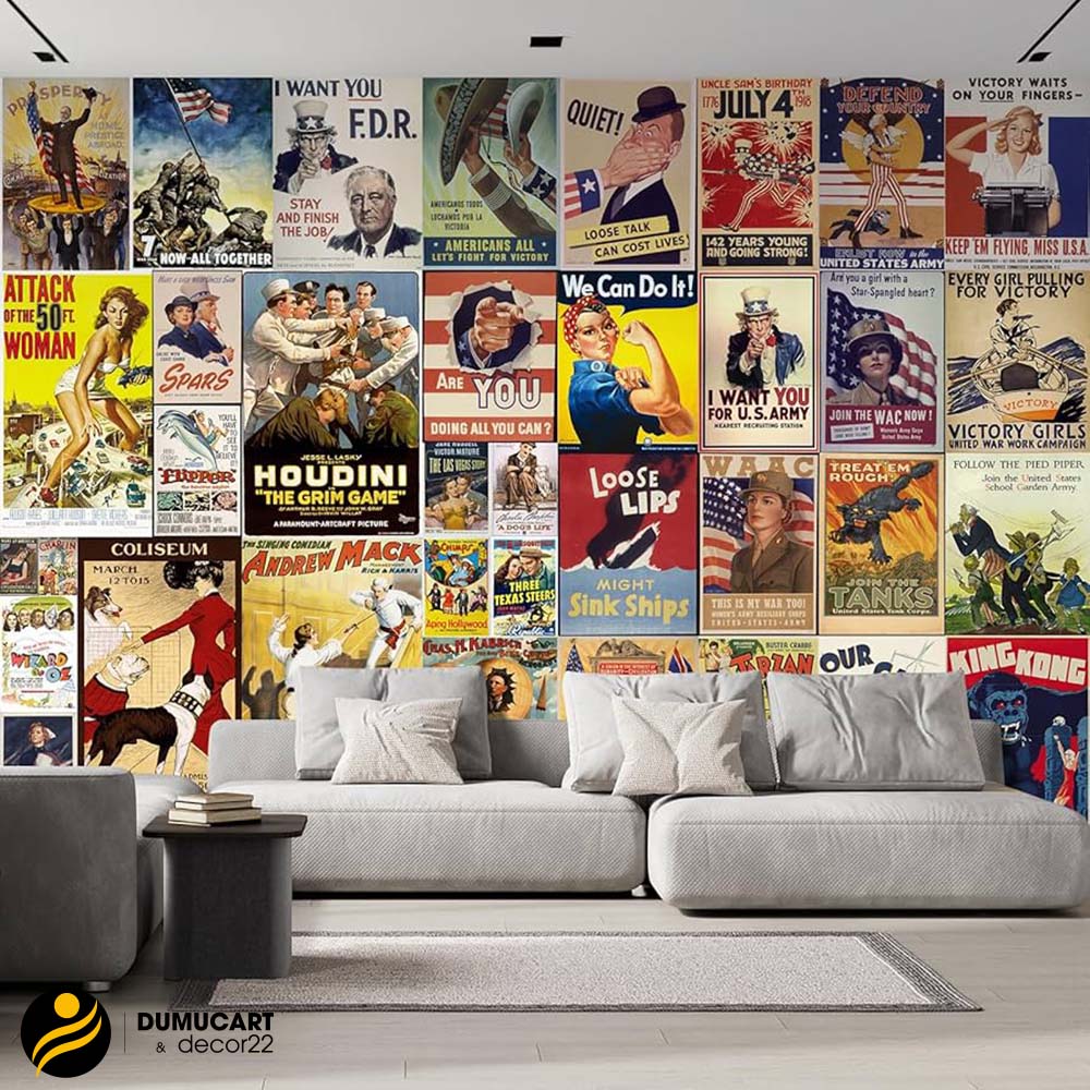 in poster dán tường