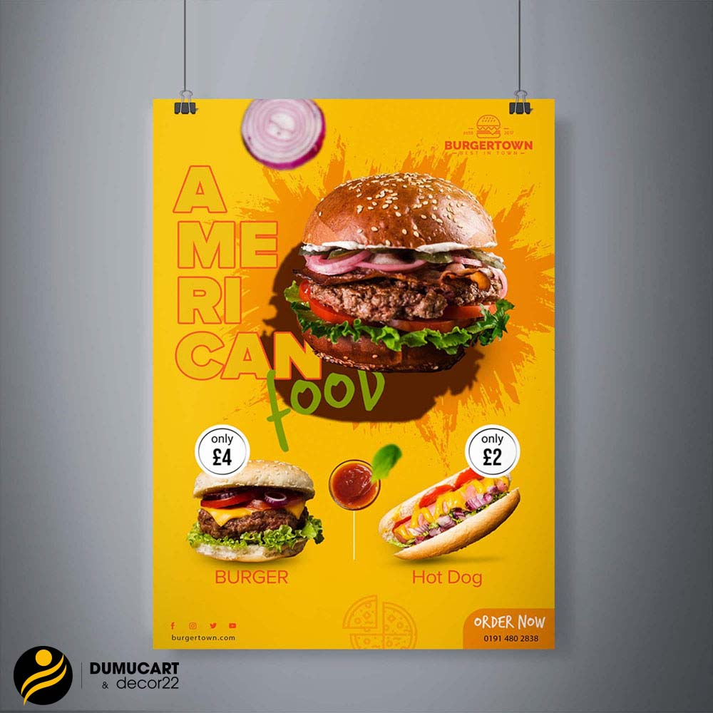 in poster quảng cáo decal giấy