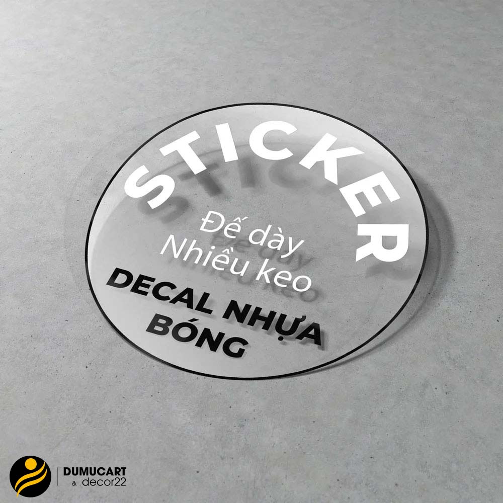 In Sticker Nhựa