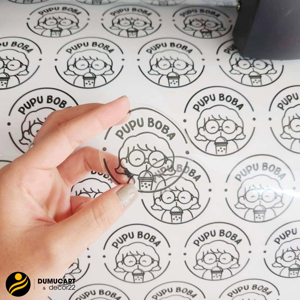 In Sticker Trong Suốt
