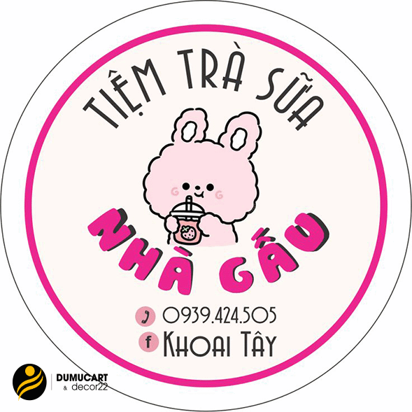 logo ly trà sữa đẹp