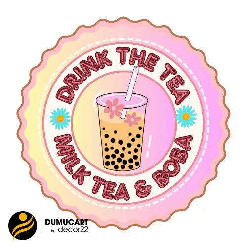 logo ly trà sữa đẹp