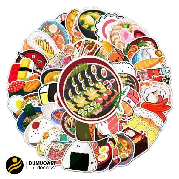 sticker đồ ăn vặt cute