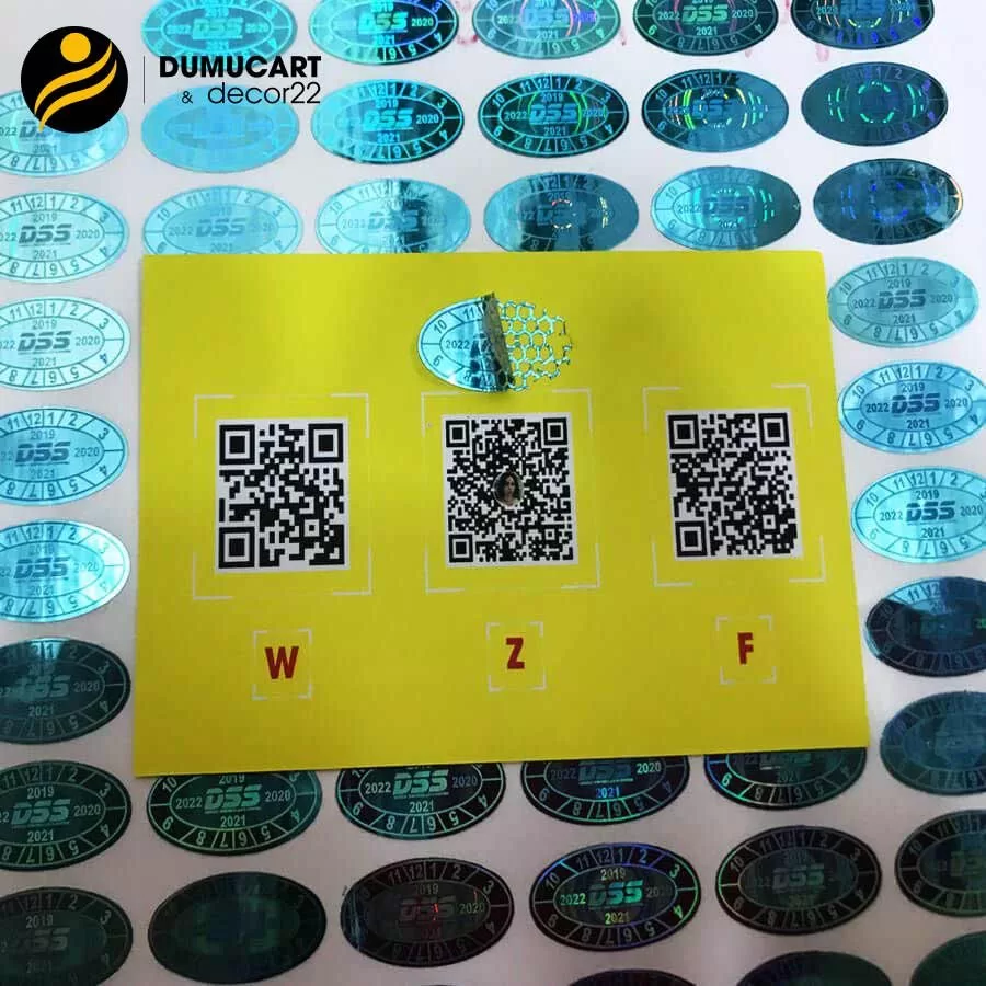 in tem 7 màu vỡ