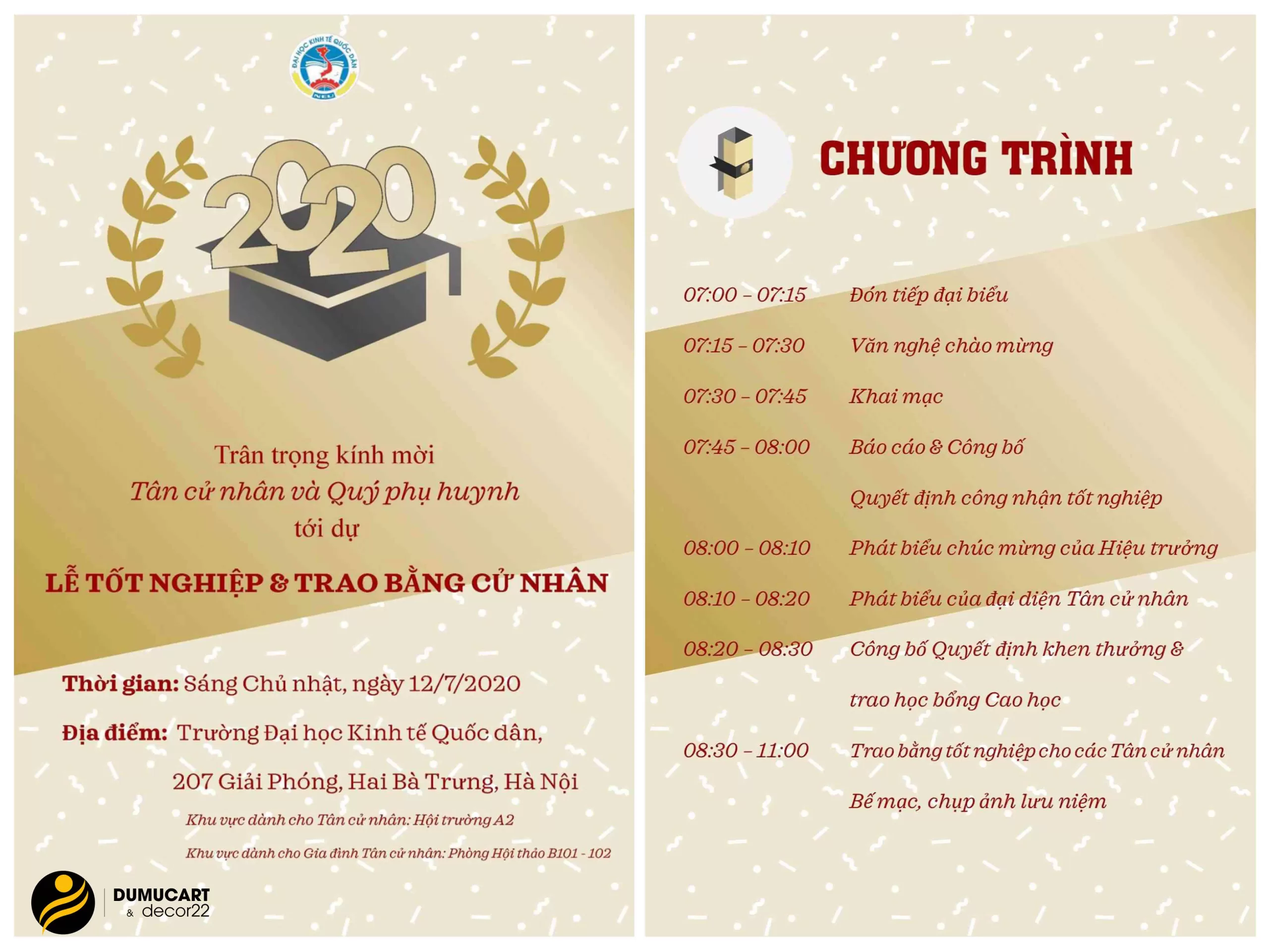 thiệp mời tốt nghiệp online
