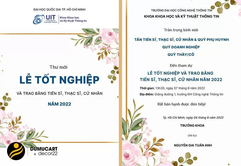 thiệp mời tốt nghiệp online
