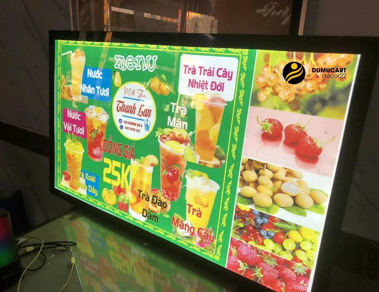 hộp đèn in uv
