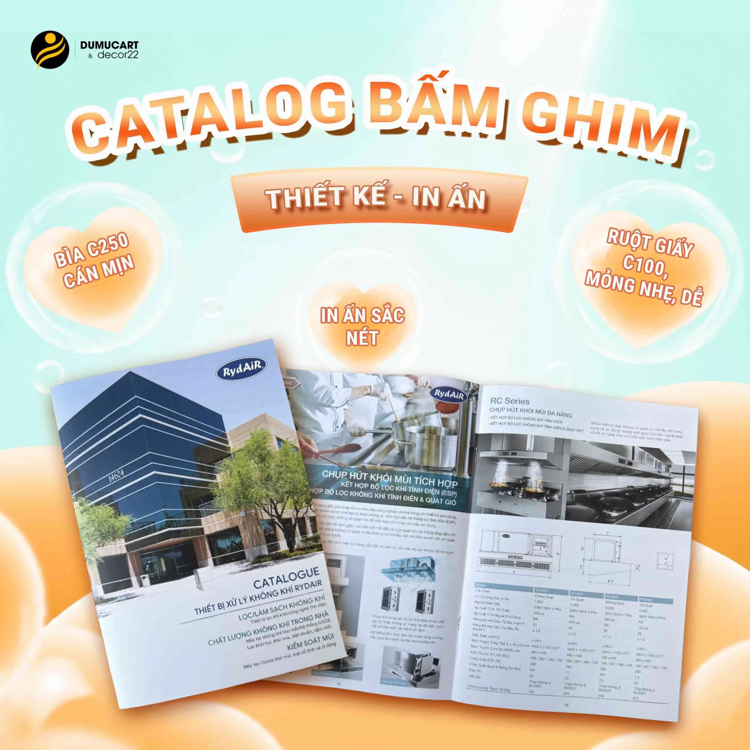 Catalog bấm ghim giữa