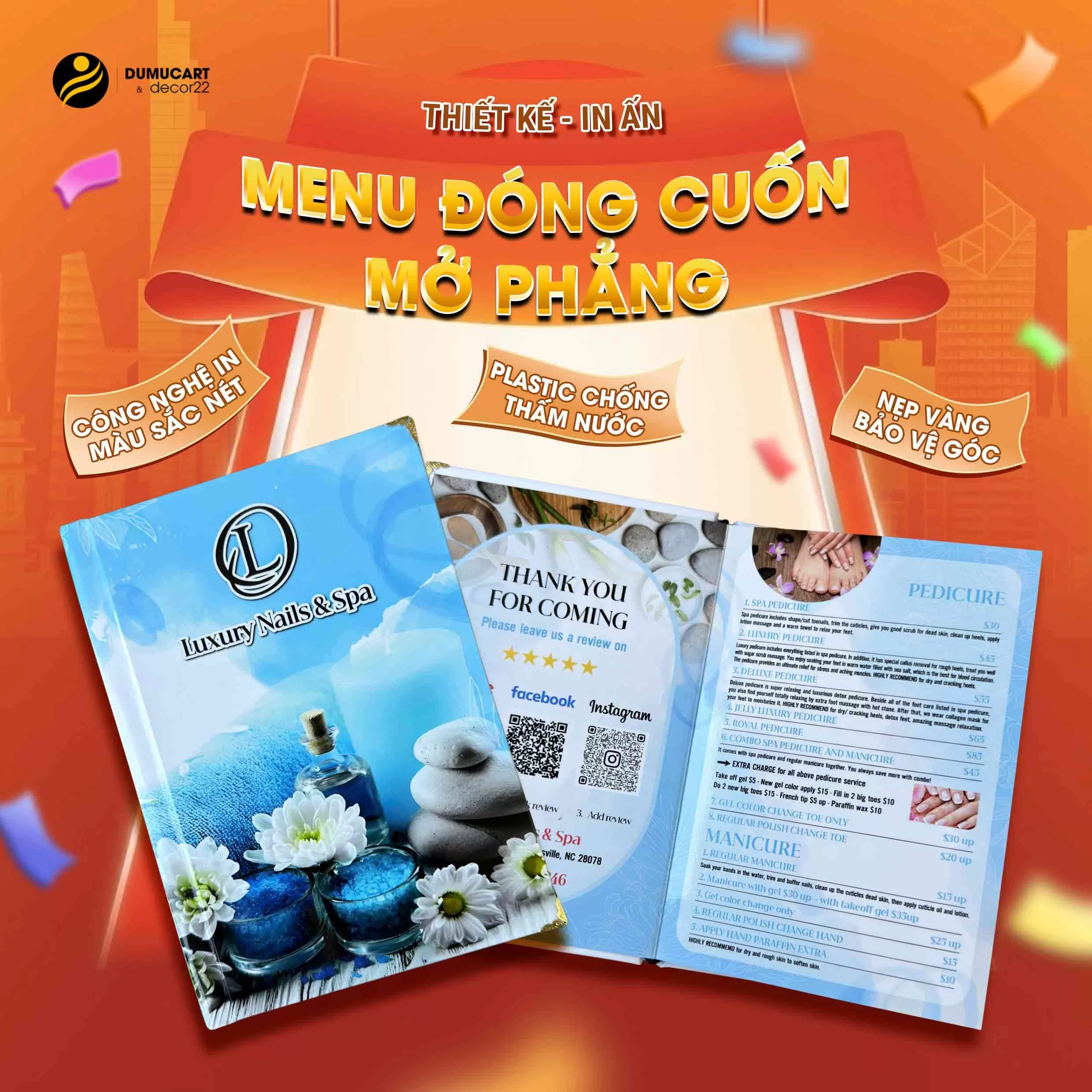 in menu đà nẵng
