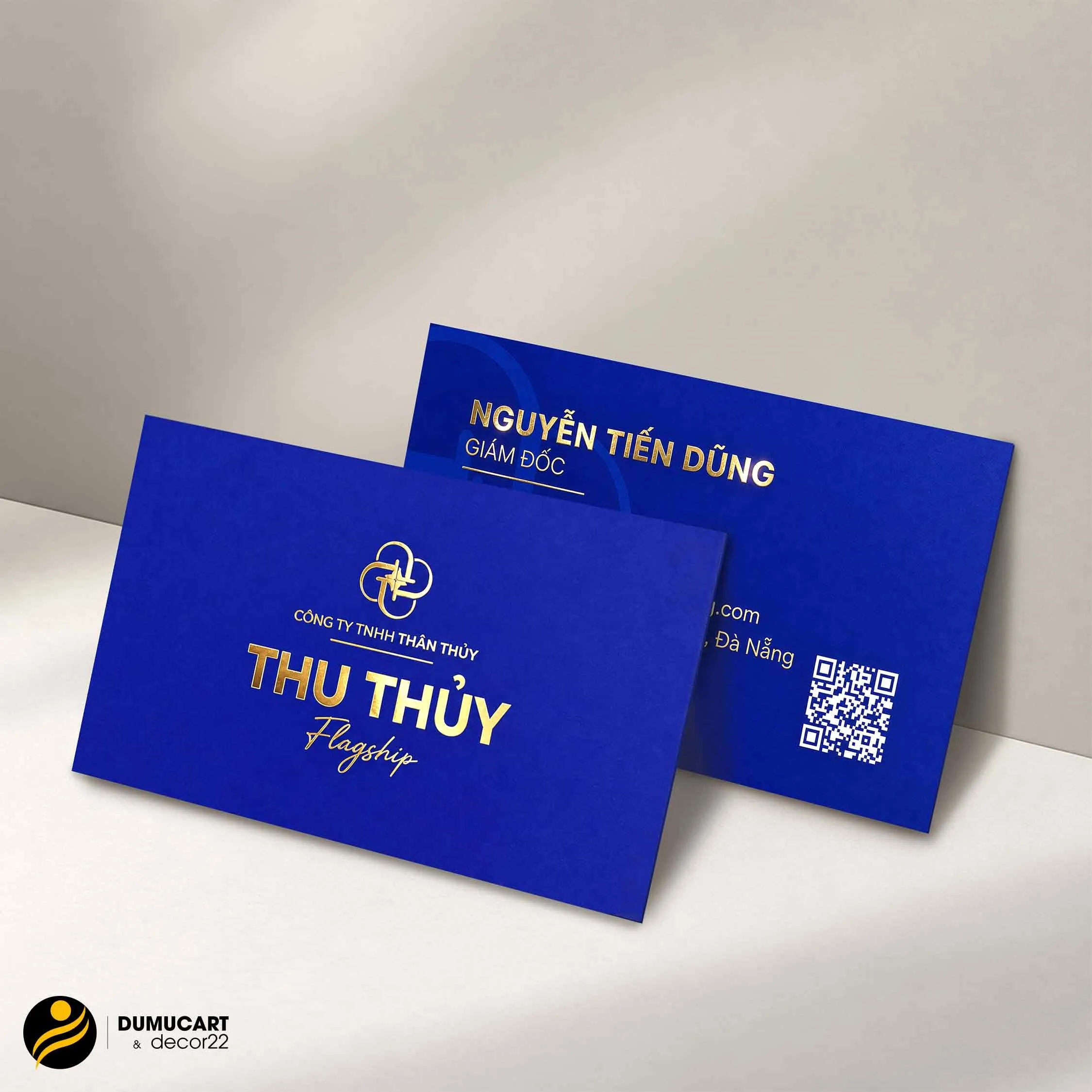 in card visit ép kim cho hãng rượu thu thủy