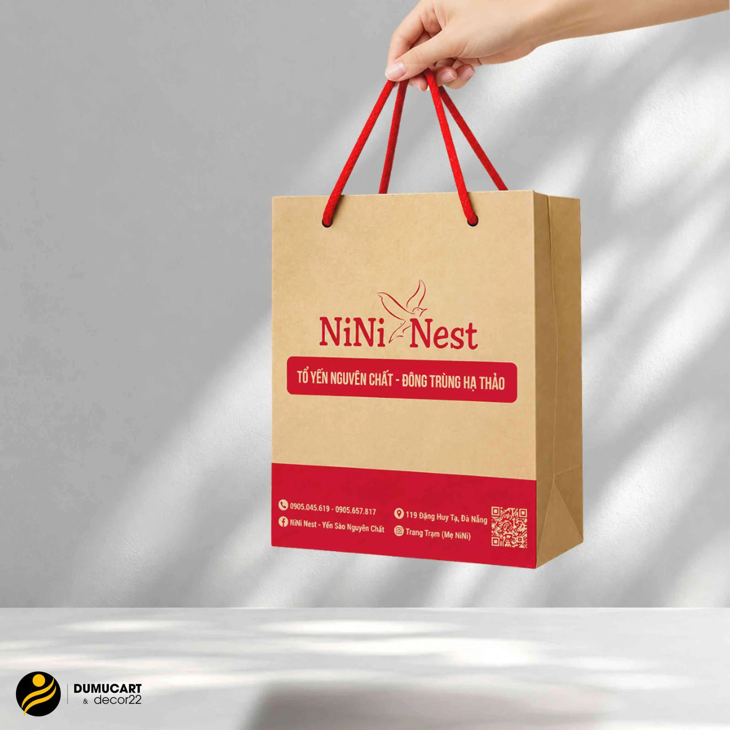 in túi giấy tổ yến Nini
