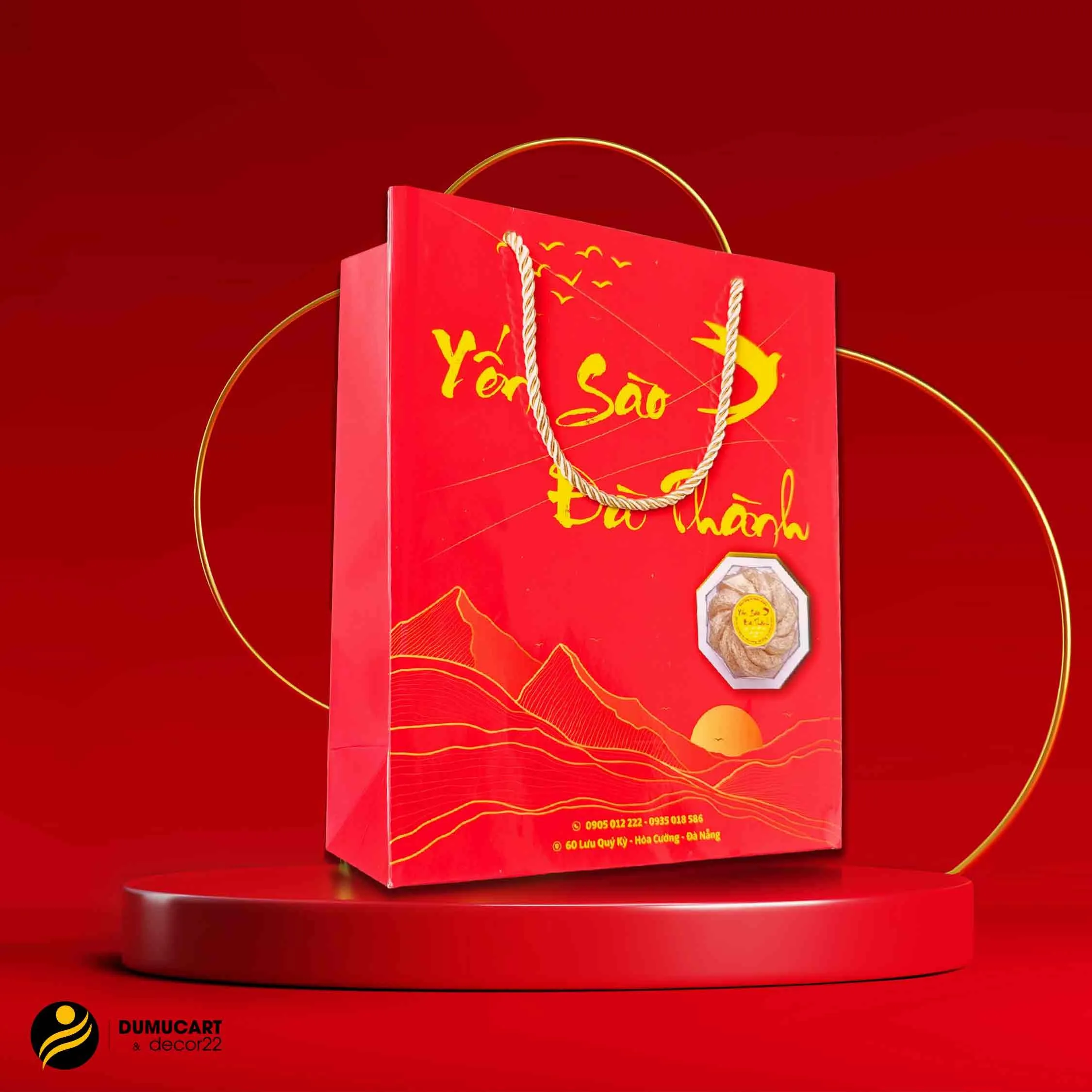 in túi giấy đựng yến sào Đà Nẵng
