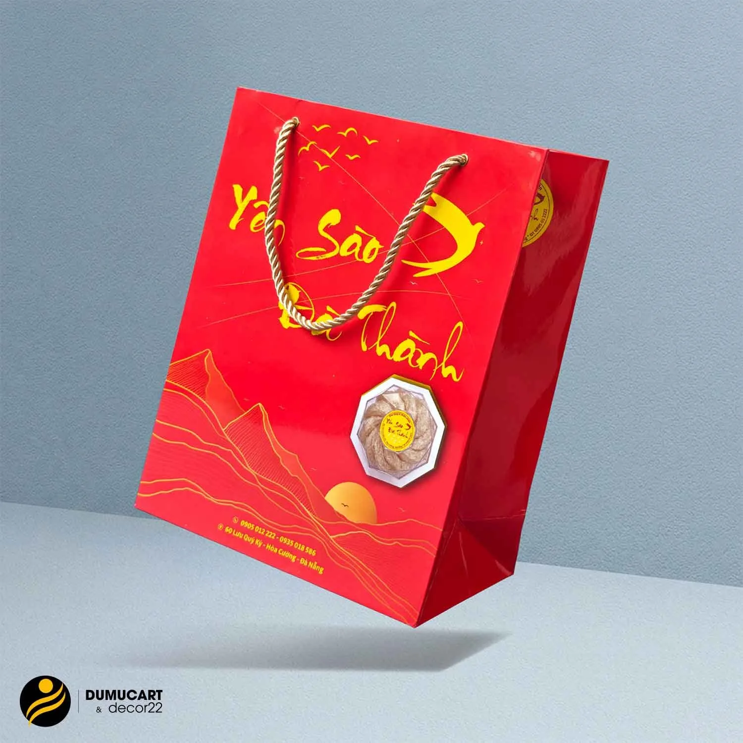 in túi giấy đựng yến sào Đà Nẵng