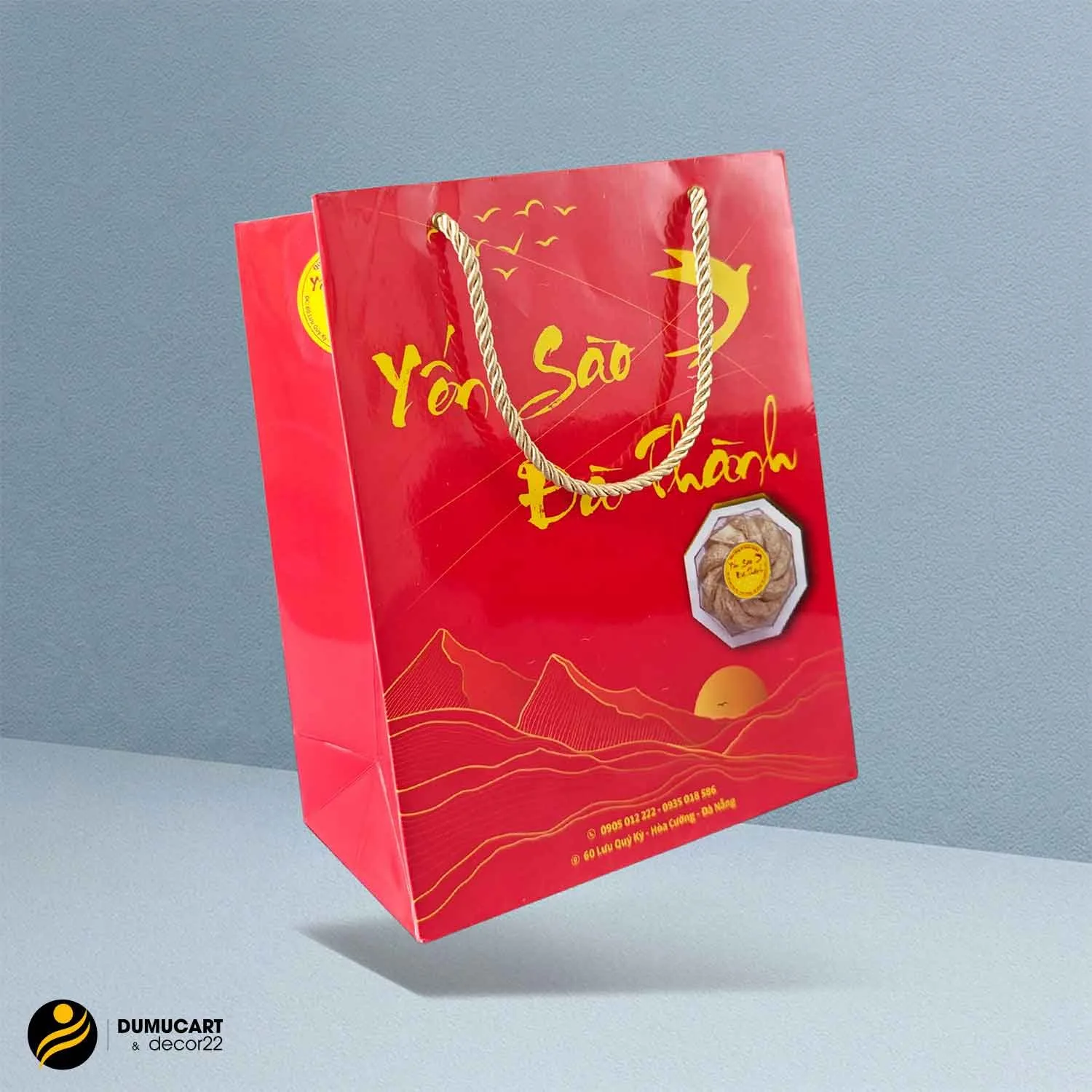 in túi giấy đựng yến sào Đà Nẵng