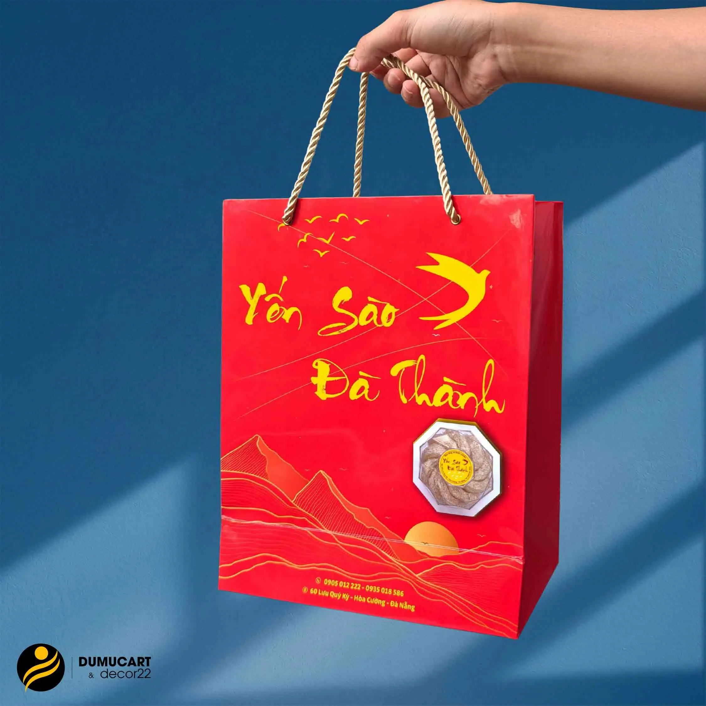 in túi giấy đựng yến sào Đà Nẵng