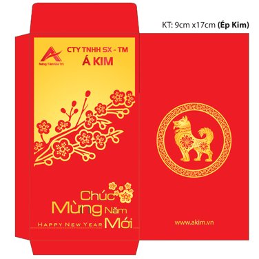 Bao lì xì in logo doanh nghiệp