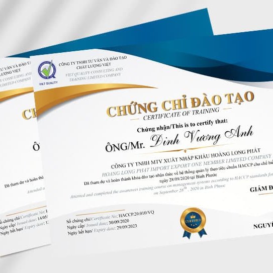 Chứng chỉ đào tạo