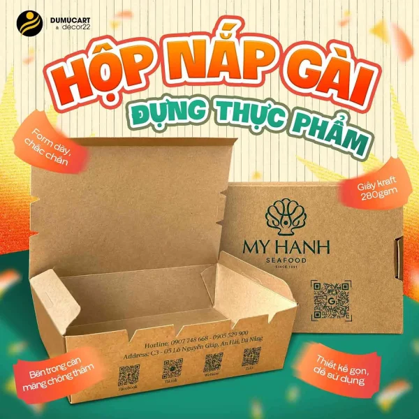 [Case study] In Hộp Giấy Đựng Thức Ăn Cho Mỹ Hạnh Seafood