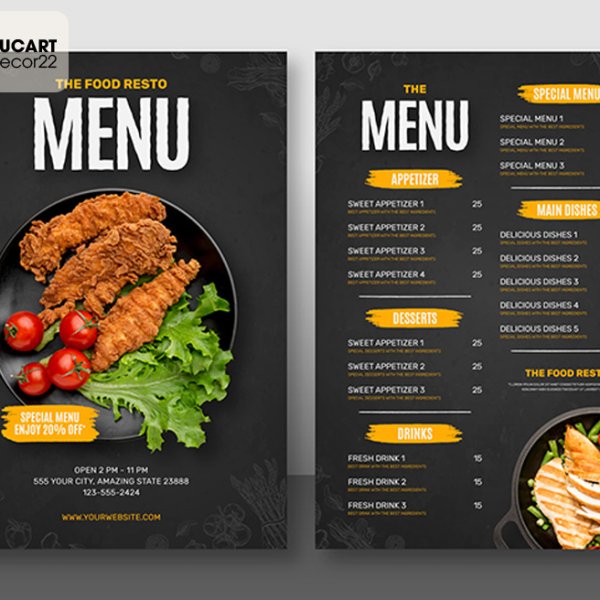 Menu Tờ Nhựa Cứng