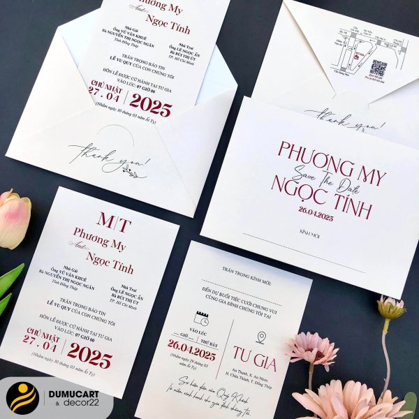 In Thiệp Cưới Theo Yêu Cầu – Thiết Kế Riêng, Độc Đáo
