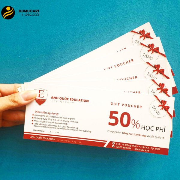 Voucher giấy mỹ thuật