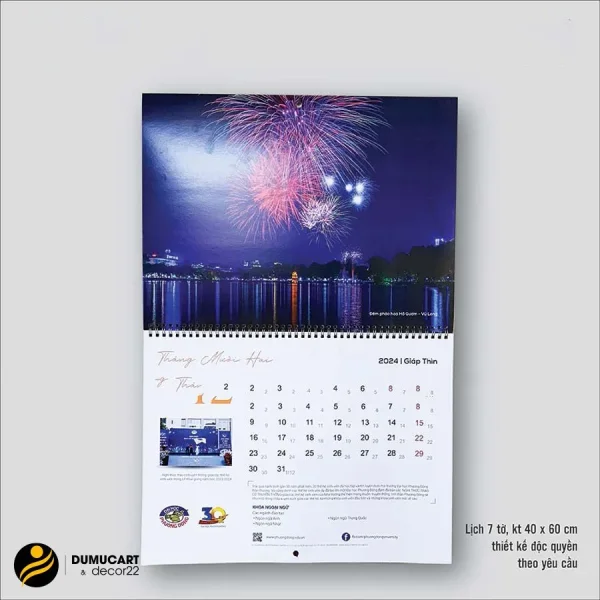 Lịch treo tường 13 tờ