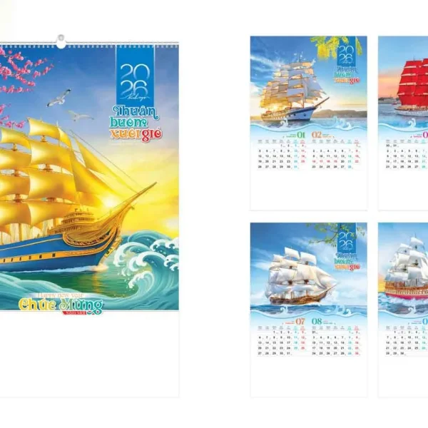 Lịch treo tường 7 tờ