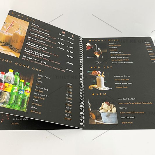 Menu Đóng Cuốn Gáy Lò Xo