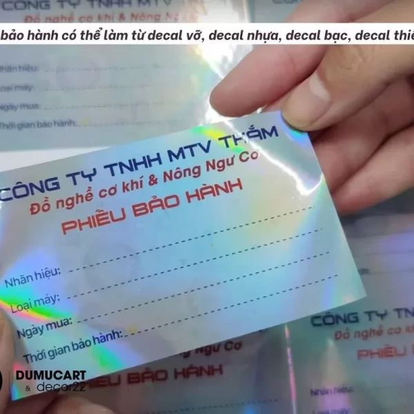 In Tem Vỡ Bảo Hành Chất Lượng – Siêu Dính, Khó Bóc