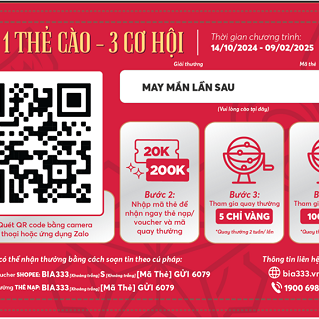 Thẻ cào kết hợp QR code