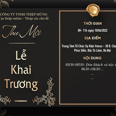 Thiệp mời sự kiện